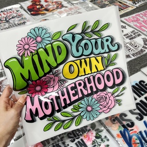 Adesivi Personalizzati a Trasferimento Termico per Magliette, Pronti per la Spedizione, Basso MOQ, Lavabili, Stampa DTF a Colori HD, Decalcomanie Regalo per la Mamma - Product Image 2