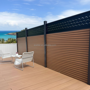 Paneles <span class=keywords><strong>de</strong></span> Cerca Compuestos <span class=keywords><strong>de</strong></span> WPC - Privacidad Exterior para Ranchos, Piscinas y Patios Traseros, Modulares, Fáciles <span class=keywords><strong>de</strong></span> Instalar, Garantía <span class=keywords><strong>de</strong></span> 10 Años - Product Image 2