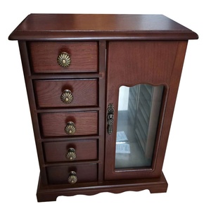 Unique Compact Wood Velvet Nordic Gift Jewelry box With Drawer