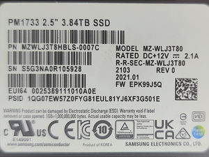 PM1733 3.84TB V-NAND PCIe GEN4 X4 U.2 <span class=keywords><strong>NVMe</strong></span> SFF-8639 2.5นิ้ว (MZ-WLJ3T80) - Product Image 4