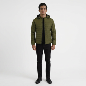 Winter Outdoor Men Canvas Puffer <b>Jacket</b> Warm Quilted Bubble Coat Lightweight <b>Packable</b> Windproof Fashion Casual - Product Image 1