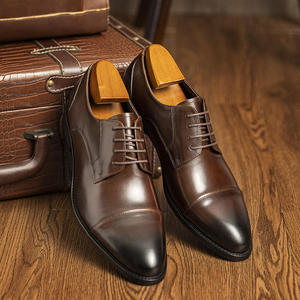 Chaussures en cuir pour hommes, chaussures de ville formelles et décontractées, chaussures plates, chaussures de mariage à bout pointu, chaussures habillées et Richelieu en cuir pour hommes - Product Image 1
