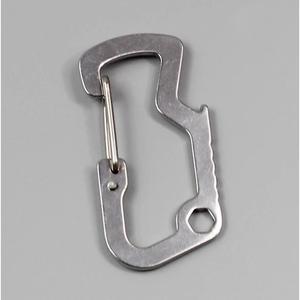 Mosquetón de Acero Inoxidable con Anillo en D, Herramienta Multiusos, Abrebotellas, Llavero, Llave Inglesa Portátil para Defensa Personal al Aire Libre - Product Image 2