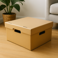 Carton ondulé en carton ciré à prix avantageux pour commandes en gros, bonne résistance, barrière anti-humidité pour boissons glacées et emballage logistique frigorifique