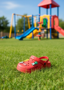 Sandali Zoccoli per Bambini Taglia 23 con Motivo Animato a Punti e Linee, Scarpe Estive Casual Slip-On con Punta Tonda, Tomaia in Plastica e Suola in EVA - Product Image 2