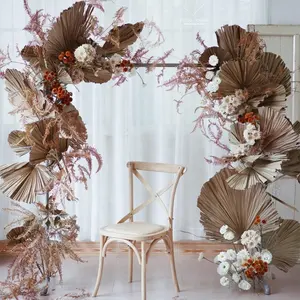 Fleurs décoratives pour mariage, 10 pièces, vraies feuilles de palmier naturelles séchées, décoratives, pour mariage, Offre Spéciale