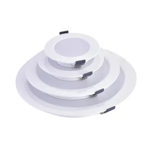 最佳价格发光二极管面板灯2保修嵌入式圆形超薄发光二极管面板灯天花板12英寸发光二极管圆形面板灯塑料外壳