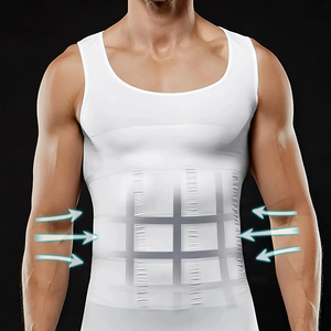 Gilet de maintien et de correction de posture pour homme, correcteur abdominal et pectoral, compression amincissante et sculptante - Product Image 1