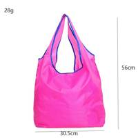 Sacs d'épicerie écologiques pliables et réutilisables en polyester de couleur bonbon avec poignée pour les courses au supermarché