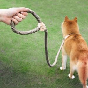 Cuerda trenzada de alta resistencia, cuerda redonda de nailon ajustable, cuerda de poliéster duradera de cuero y Collar, correa para correr para perros, cadena P para perros - Product Image 2