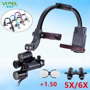Microscopio Dental Binocular Portátil con Lentes de Aumento 5X/6X, Luz de Enfoque sin Sombras para Exámenes Médicos Dentales - Product Image 1