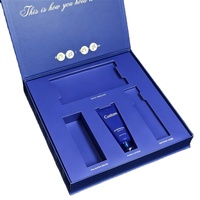 Boîte cadeau magnétique de luxe avec logo personnalisé et insert en carton floqué pour kit de coiffure, emballage cosmétique