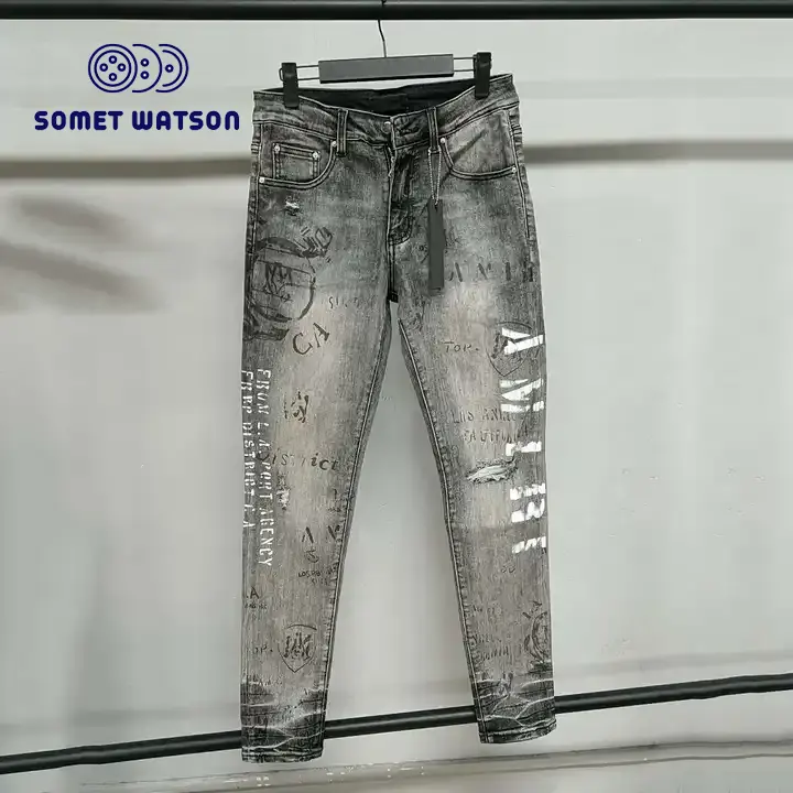 2024 Nuevos estilos Vaqueros En existencias famoso diseñador de marca Trend Amiry pantalones de mezclilla vaquero ajustado Amiry pantalones vaqueros