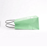 Sac en papier Kraft vert de luxe, prix de gros, cadeau artisanal personnalisé, Shopping alimentaire imprimé