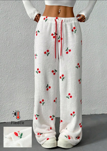 Pijamas de Franela para <span class=keywords><strong>Mujer</strong></span>, Estilo Holgado con Cordón Ajustable en la Cintura, Estilo Europeo y Americano, Otoño <span class=keywords><strong>Invierno</strong></span> 2025, Pantalones Cálidos - Product Image 6