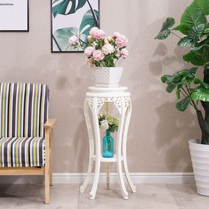 Support à fleurs rond en plastique à plusieurs niveaux, nouveau style chinois, pour salon, balcon, rangement intérieur - Product Image 4