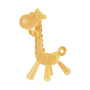 Jouet de dentition bébé girafe en silicone de qualité alimentaire 0-24 mois, jouet à mâcher apaisant - Product Image 3