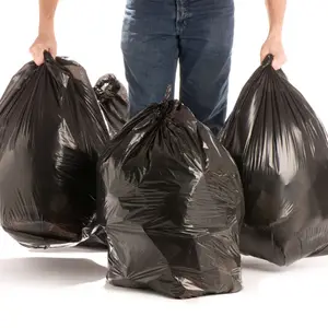 卸売カスタムファクトリーブラックヘビーゴミ袋55ガロン生分解性ゴミ箱プラスチックの香りのゴミ袋ゴミ袋
