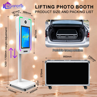 Nouvelle Coque de Photobooth Électrique Relevable pour Appareil Photo DSLR avec Écran Tactile de 21,5 Pouces – Machine Photobooth Portable pour Événements