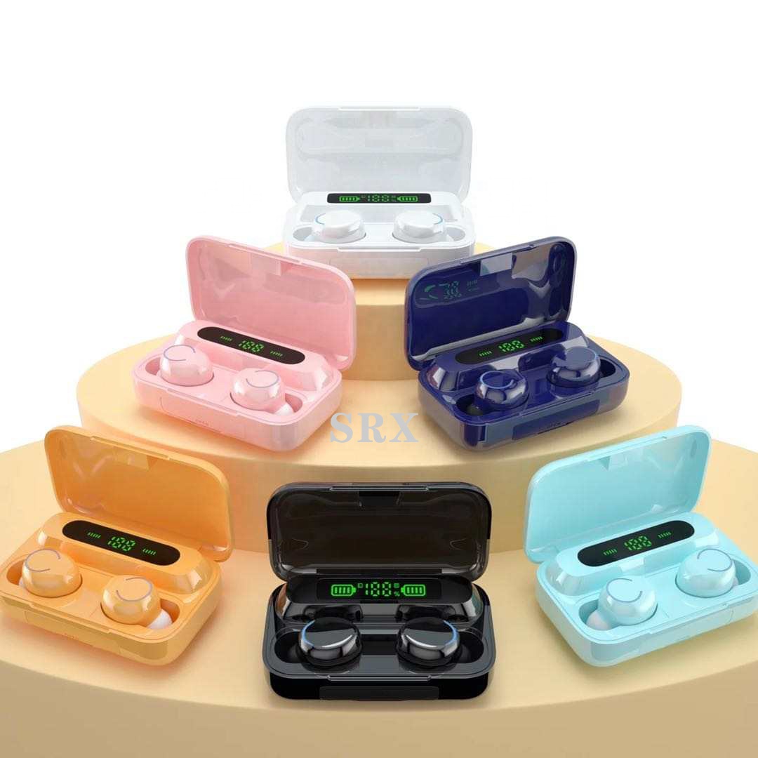 F9 наушники-вкладыши Tws с светодиодным дисплеем водонепроницаемые наушники беспроводные BT наушники Auriculares F9 аудиофоны с 2000 мА/ч, гарнитура