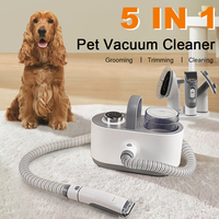 Aspirateur portable 5 en 1 pour animaux de compagnie, kit de nettoyage puissant pour animaux de compagnie, pour une coupe de poils efficace