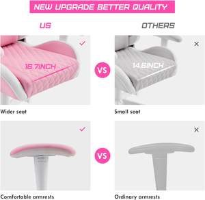 Sillas <span class=keywords><strong>Gamer</strong></span> Económicas OEM ODM, <span class=keywords><strong>Silla</strong></span> de Computadora de Cuero Rosa <span class=keywords><strong>y</strong></span> Blanco, Buen Precio, <span class=keywords><strong>Silla</strong></span> <span class=keywords><strong>Gamer</strong></span> para Sala de Juegos - Product Image 2