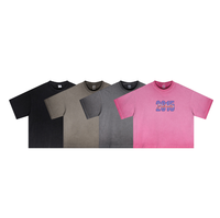 Camisetas YKH de Algodón 100% de Alta Calidad, Estilo Oversize, Lavado Ácido, Personalizadas con Logotipo, Impresión de 275GSM, Venta al Por Mayor