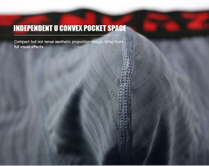 Vente en gros de caleçons boxer à taille moyenne avec logo personnalisé 88% polyester souple pour homme sans couture logo personnalisé - Product Image 3