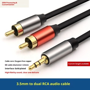 Bộ chuyển đổi loa Nam-Nữ Micro Cáp 3.5mm sen đầu RCA XLR dây dẫn đồng che chắn Áo khoác PVC Độ phân giải 4K - Product Image 3