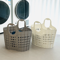 Panier à linge pliable en plastique en gros, écologique et léger, design gain de place pour la maison et l'hôtellerie