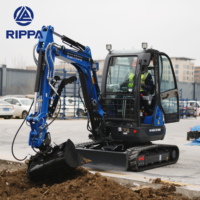 Excavator Mini Crawler 3,5 Ton Mesin Diesel Kubota EPA EURO 5, Grosir Pabrik, Mini Excavator untuk Pertanian dengan Bucket