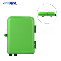 Caja de Distribución Óptica FTTH FAT de 3 Entradas 2 en 1 para Exteriores, IP65, Color Personalizado Verde Rojo, 16 Núcleos de Fibra Óptica, Caja NAP ODP