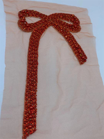 Personnalisé Délicat À La Main Arc Strass Applique pour Robe