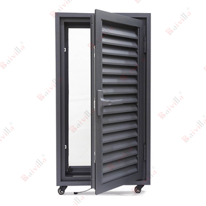 Fenêtre à battant au design moderne non thermiquement cassée Cadre en alliage d'aluminium Filet d'écran en acier inoxydable avec ouverture pour la construction - Product Image 3