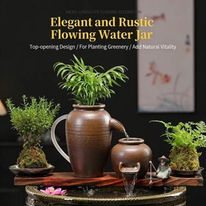 Jardinières en <span class=keywords><strong>terre</strong></span> <span class=keywords><strong>cuite</strong></span> à débit d'<span class=keywords><strong>eau</strong></span> circulaire, décorations paysagères pour bassin de cour, aménagement paysager pour bassin de balcon - Product Image 6