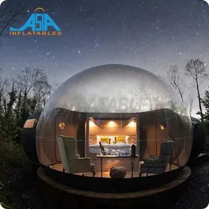 डेरा डाले हुए बुलबुला कमरे होटल Inflatable गुंबद बुलबुला तम्बू Aufblasbarer Zelt 2 के साथ कमरे