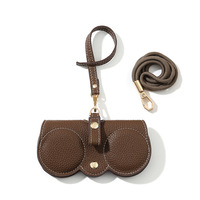 Étui à lunettes de soleil portable de mode supérieure avec sangle de cou sac pince pochette à lunettes pour les voyages en plein air LOGO personnalisé en gros