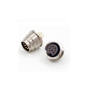 Conector circular J09 AISG IP67, macho y hembra, 14 pines, M16
