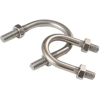 Boulon en U galvanisé à chaud en acier au carbone, boulon de serrage en forme de U DIN3570 ASTM A307, fixation robuste pour tuyaux