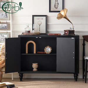 American Country Style Solid Wood Carved <b>Sideboard</b> A3035 Handmade Multifunctional <b>Storage</b> Entryway Cabinet - Product Image 4