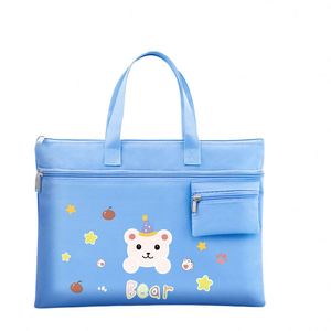 Custom Zipper Bags Stationery DocumentBag School Suppliers Zip Pouch Customized Folder <b>File</b> Bag <b>A4</b> Canvas Fabric FileFolder - Product Image 4