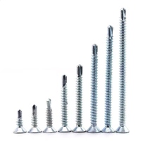 Blue White Zinc Coated Anti-slip CSK Head Self Drilling Screws