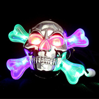 Collier LED en forme d'os pour Halloween, pendentif squelette qui brille dans le noir, décoration de fête, cadeau
