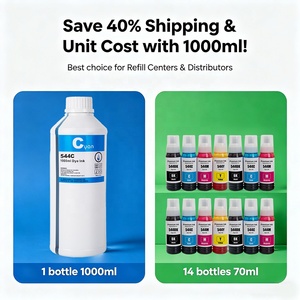 Bouteille d'<span class=keywords><strong>encre</strong></span> compatible Premium 544 de 70 ml et 1000 ml à base d'eau pour recharger les imprimantes Epson EcoTank L3210 L3110 L3150 L3250 - Product Image 2