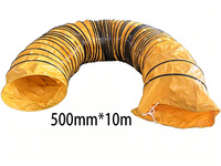 Tuyau flexible en PVC résistant au feu de 20 pouces (500 mm) et de 10 mètres, conduit souple en plastique pour le transport d'air, idéal pour les hôpitaux