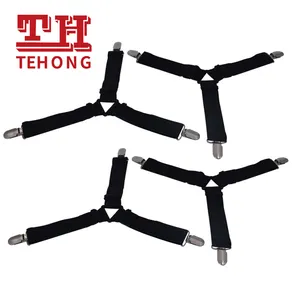 4 Cái Kẹp Dây Treo Co Giãn Hình Tam Giác Có Thể Điều Chỉnh Kẹp Dây Đai Ga Trải Giường Kẹp Dây Treo Giường Kẹp Ga Trải Giường