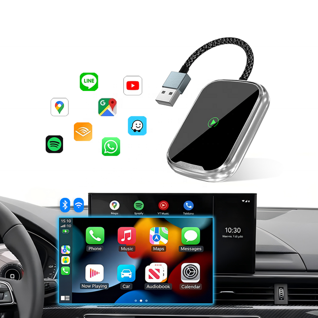 Wireless Carplay Android Auto Airplay Car Dongle USB Carplay Adapter for IOS Android Phone
