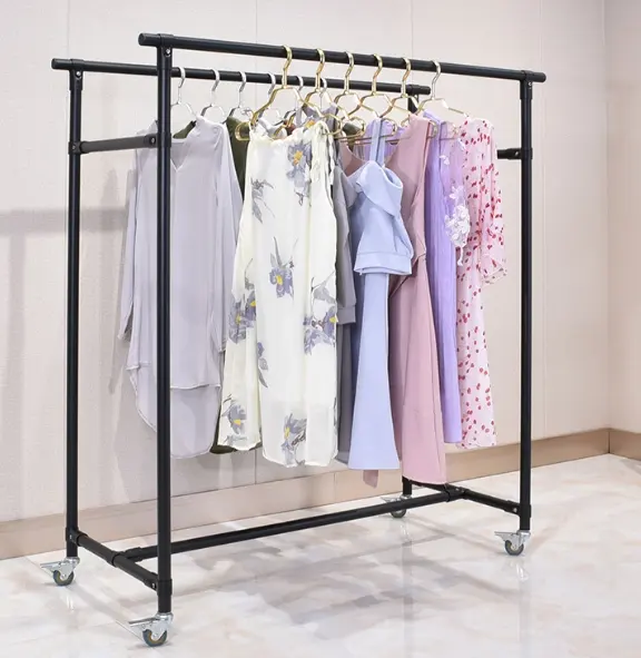 Men And Women Dress Display Rack Metal Cloth Hanger Clothing Display Rack Clothing Stores Display Stand