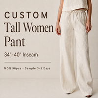Pantalon large en lin extra long pour femme, coupe ample, longueur au sol, décontracté, pour le quotidien et les loisirs, idéal pour l'été et les vacances, vente en gros, personnalisable OEM