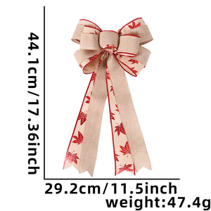 Noeuds de Noël 16 pouces 18 pouces, vente en gros, rubans en velours avec fil métallique pour décorations de fêtes et emballage cadeau - Product Image 4